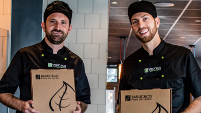 Photo de Baptiste et Clément multi-franchisés Basilic & Co