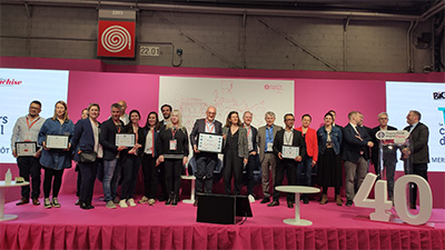 Remise des prix du Big Concours lors de franchise expo. Basilic & Co termine deuxième
